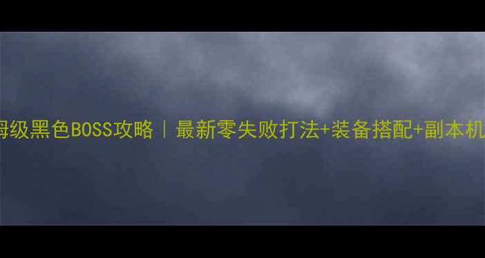 图片 DNF保姆级黑色BOSS攻略｜最新零失败打法+装备搭配+副本机制全✨