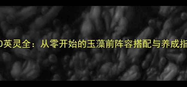 图片 FGO英灵全：从零开始的玉藻前阵容搭配与养成指南