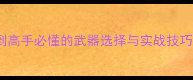 图片 GTFO武器全：从新手到高手必懂的武器选择与实战技巧（附最新版本数据）1