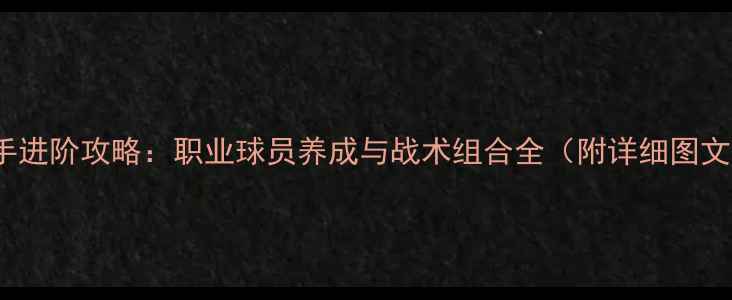 图片 PES高手进阶攻略：职业球员养成与战术组合全（附详细图文教程）