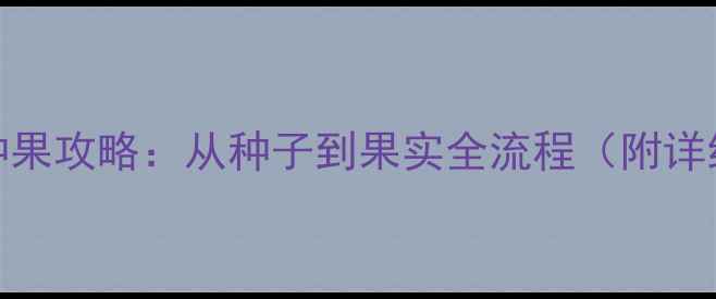 图片 Pokemmo高效种果攻略：从种子到果实全流程（附详细图文步骤）1