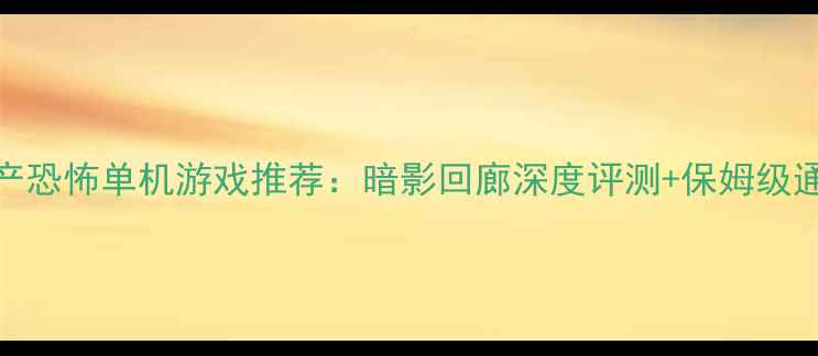 图片 Steam国产恐怖单机游戏推荐：暗影回廊深度评测+保姆级通关攻略1