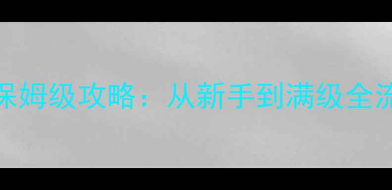 图片 dnfpvf单机版保姆级攻略：从新手到满级全流程与实战技巧