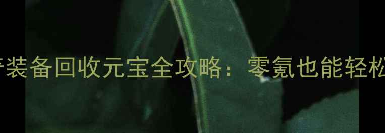 图片 ✨单机传奇装备回收元宝全攻略：零氪也能轻松逆袭💰🔥2