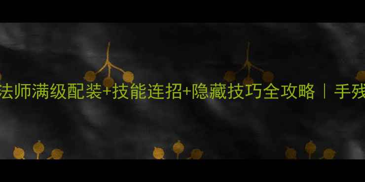 图片 ✨单机暗黑2法师满级配装+技能连招+隐藏技巧全攻略｜手残党也能逆袭2