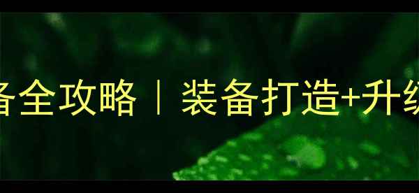 图片 ✨单机游戏打装备全攻略｜装备打造+升级技巧+必杀技✨2