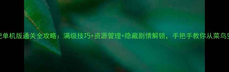 图片 三国战纪单机版通关全攻略：满级技巧+资源管理+隐藏剧情解锁，手把手教你从菜鸟变大神！