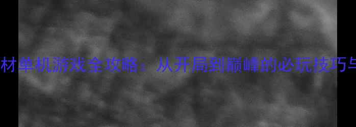 图片 三国题材单机游戏全攻略：从开局到巅峰的必玩技巧与深度2