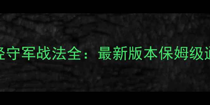 图片 九阴真经守军战法全：最新版本保姆级通关攻略