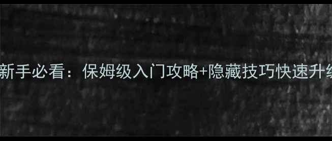 图片 仙境传说新手必看：保姆级入门攻略+隐藏技巧快速升级到满级2