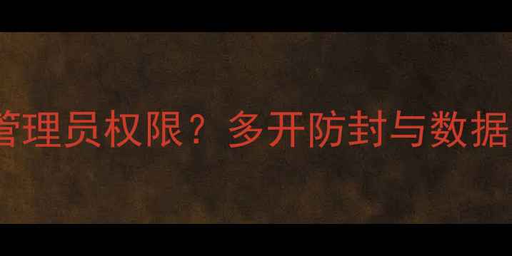 图片 传奇单机版电脑版如何设置管理员权限？多开防封与数据管理全攻略（附图文教程）2