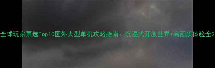图片 全球玩家票选Top10国外大型单机攻略指南：沉浸式开放世界+高画质体验全2
