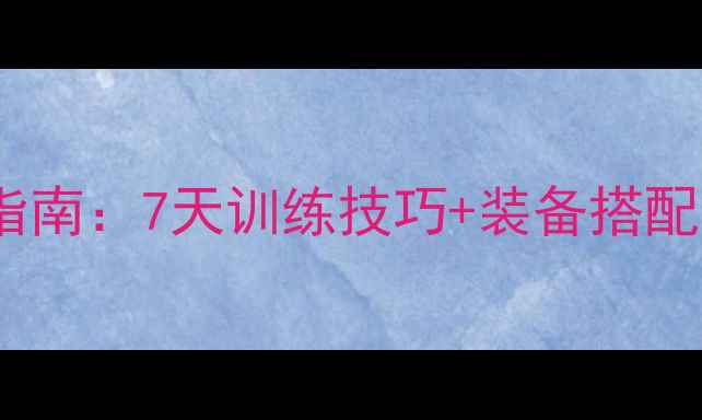 图片 决斗之城大师段位速成指南：7天训练技巧+装备搭配全（附最新版本攻略）2