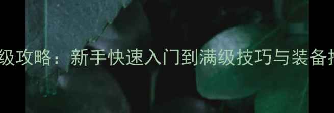 图片 刀魂传奇单职业保姆级攻略：新手快速入门到满级技巧与装备推荐（附最新版本）2