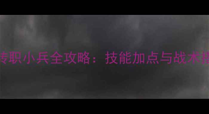 图片 单机三国赵云转职小兵全攻略：技能加点与战术搭配的进阶指南