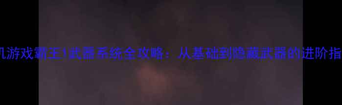 图片 单机游戏霸王1武器系统全攻略：从基础到隐藏武器的进阶指南2