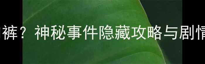 图片 原神谁偷了我的内裤？神秘事件隐藏攻略与剧情（附速通技巧）2