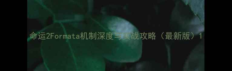 图片 命运2Formata机制深度与实战攻略（最新版）1