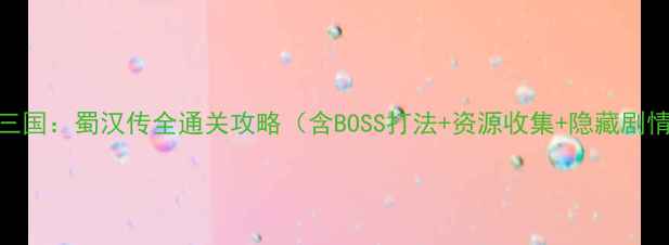 图片 圣三国：蜀汉传全通关攻略（含BOSS打法+资源收集+隐藏剧情）