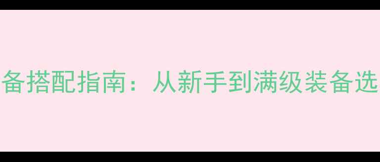 图片 地牢猎手5全职业装备搭配指南：从新手到满级装备选择与实战技巧详解2