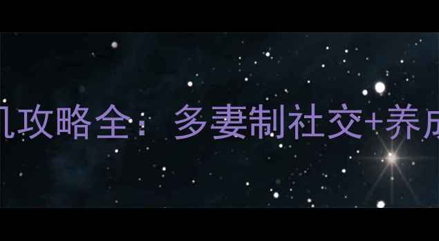 图片 多妻人生：虚拟伴侣养成记单机攻略全：多妻制社交+养成+剧情通关指南（附MOD资源）