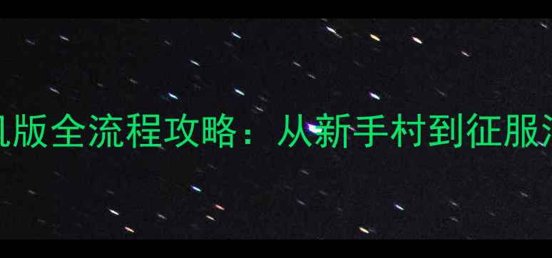 图片 大航海时代OL单机版全流程攻略：从新手村到征服海洋的保姆级指南