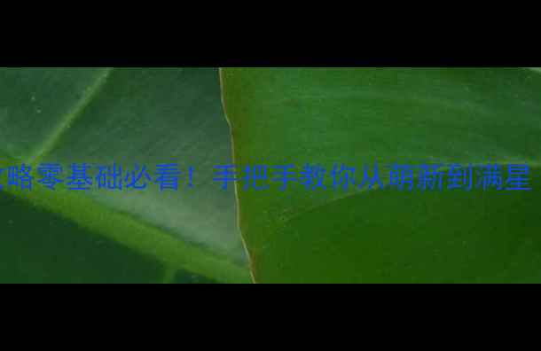 图片 失落遗产保姆级通关攻略零基础必看！手把手教你从萌新到满星（附独家技巧+地图）2