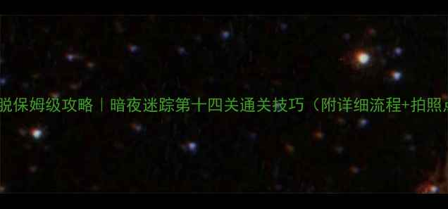 图片 密室逃脱保姆级攻略｜暗夜迷踪第十四关通关技巧（附详细流程+拍照点位）2