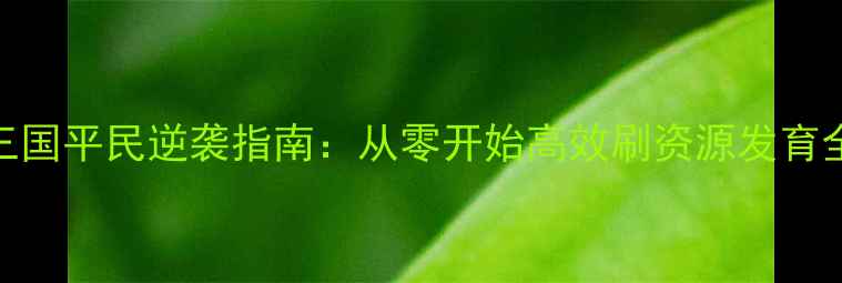 图片 帝王三国平民逆袭指南：从零开始高效刷资源发育全攻略