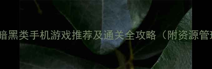 图片 必玩单机暗黑类手机游戏推荐及通关全攻略（附资源管理技巧）2