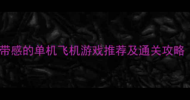 图片 必玩清单10款超带感的单机飞机游戏推荐及通关攻略（附下载方式）2