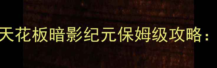 图片 必玩！单机RPG天花板暗影纪元保姆级攻略：从零到满星全2