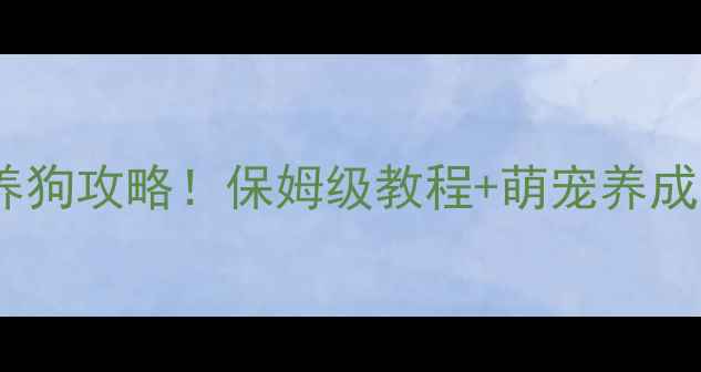 图片 新手必看萌宠乐园零失败养狗攻略！保姆级教程+萌宠养成全流程（附超详细图解）2