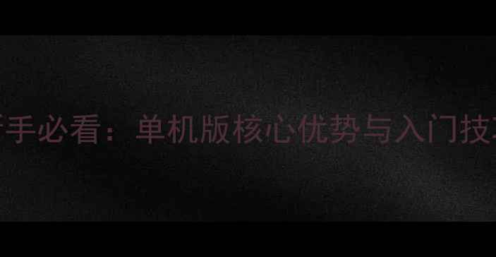 图片 新手必看：单机版核心优势与入门技巧