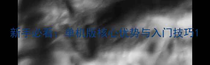 图片 新手必看：单机版核心优势与入门技巧1