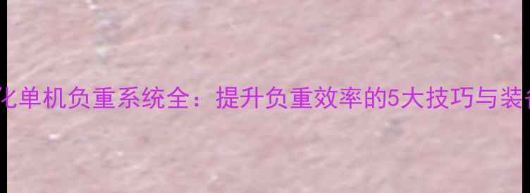 图片 方舟生存进化单机负重系统全：提升负重效率的5大技巧与装备搭配指南2