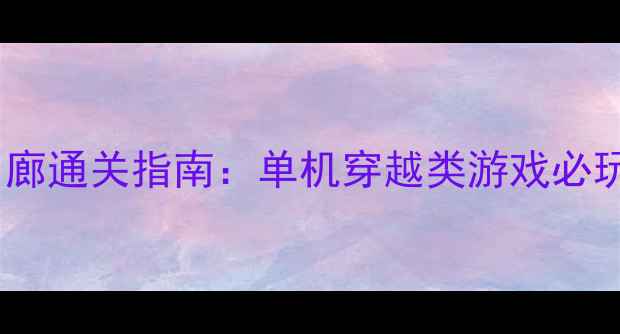 图片 时空裂隙：无限回廊通关指南：单机穿越类游戏必玩推荐与隐藏剧情1