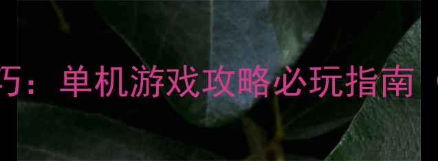 图片 暗域传说打怪升级高效技巧：单机游戏攻略必玩指南（附满级路线+装备搭配）2