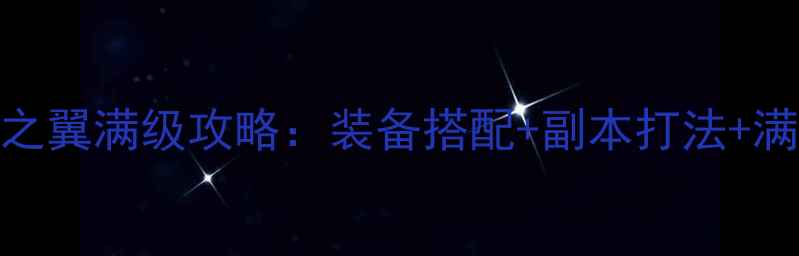 图片 最新版狂暴之翼满级攻略：装备搭配+副本打法+满星技巧全！