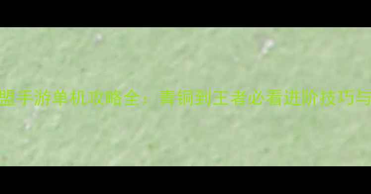 图片 最新版英雄联盟手游单机攻略全：青铜到王者必看进阶技巧与角色搭配指南
