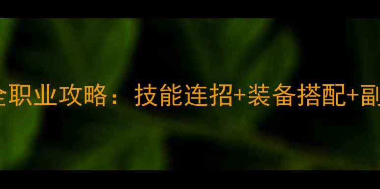 图片 最新狂暴之翼全职业攻略：技能连招+装备搭配+副本通关技巧全1