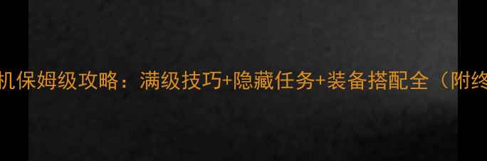 图片 火炬之光单机保姆级攻略：满级技巧+隐藏任务+装备搭配全（附终极版地图）