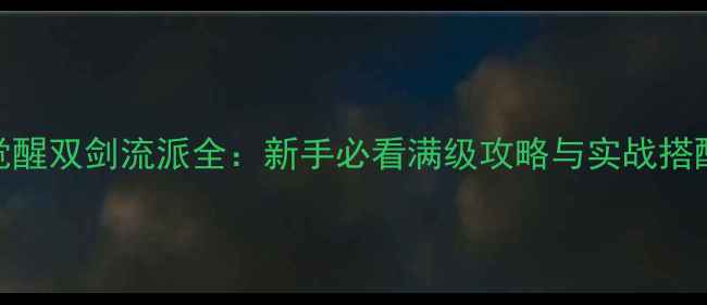 图片 猎魂觉醒双剑流派全：新手必看满级攻略与实战搭配技巧