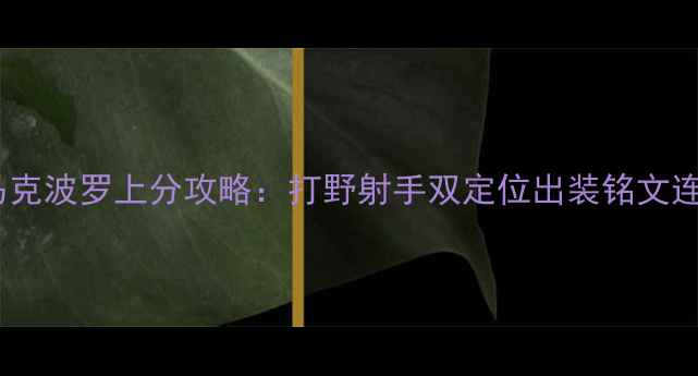 图片 王者荣耀马克波罗上分攻略：打野射手双定位出装铭文连招教学全2