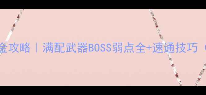 图片 生化危机6白金攻略｜满配武器BOSS弱点全+速通技巧（附资源站）1
