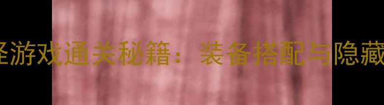 图片 经典单机打怪游戏通关秘籍：装备搭配与隐藏BOSS打法全1