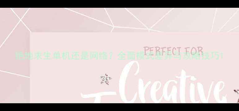 图片 绝地求生单机还是网络？全面模式差异与攻略技巧1