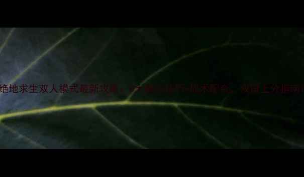 图片 绝地求生双人模式最新攻略：5大核心技巧+战术配合，双排上分指南1