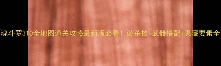 图片 魂斗罗310全地图通关攻略最新版必看！必杀技+武器搭配+隐藏要素全