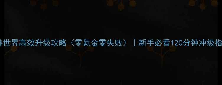 图片 魔兽世界高效升级攻略（零氪金零失败）｜新手必看120分钟冲级指南2